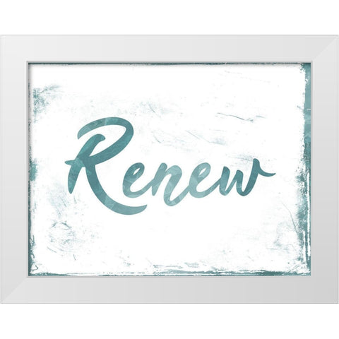 Renew White Modern Wood Framed Art Print by Villa, Mlli
