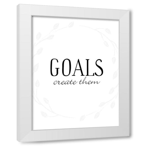 Goals White Modern Wood Framed Art Print by Villa, Mlli