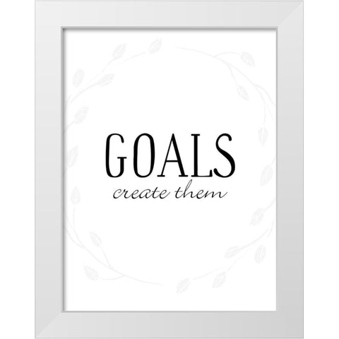 Goals White Modern Wood Framed Art Print by Villa, Mlli