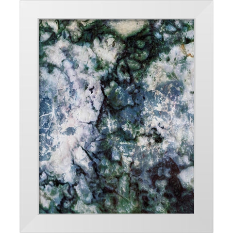 Light Blue Smog Abstract White Modern Wood Framed Art Print by Villa, Mlli
