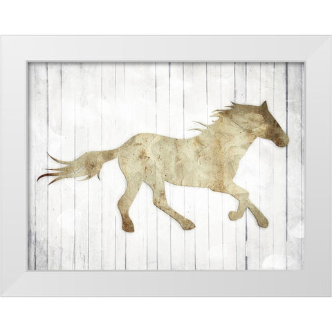 Icon Horse White Modern Wood Framed Art Print by Villa, Mlli