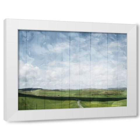 On The Hills White Modern Wood Framed Art Print by Villa, Mlli