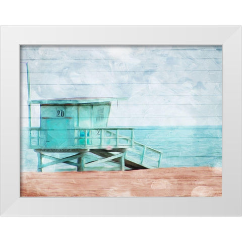 Lifegaurd Station White Modern Wood Framed Art Print by Villa, Mlli