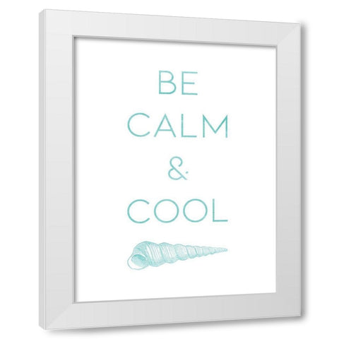 Calm And Cool White Modern Wood Framed Art Print by Villa, Mlli