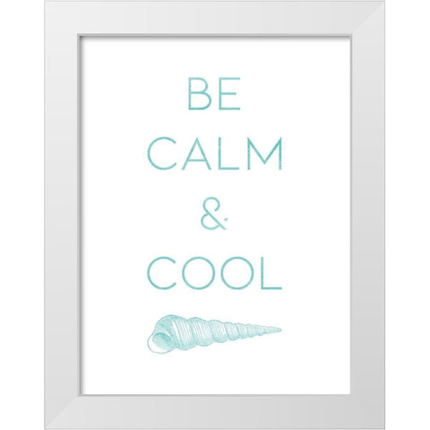 Calm And Cool White Modern Wood Framed Art Print by Villa, Mlli