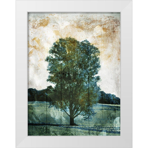 Lonely Tree White Modern Wood Framed Art Print by Villa, Mlli