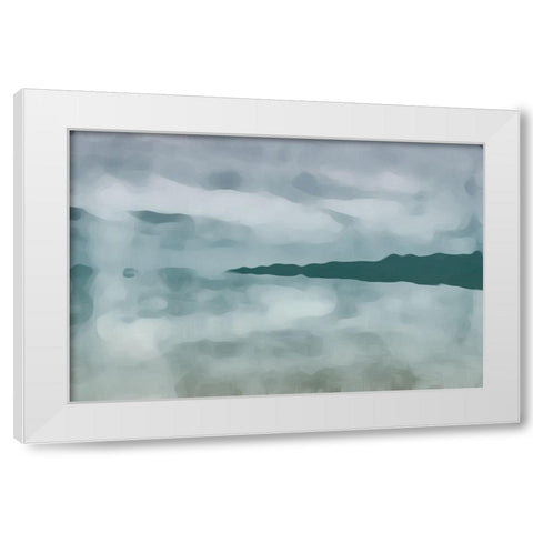 Blue View White Modern Wood Framed Art Print by Villa, Mlli