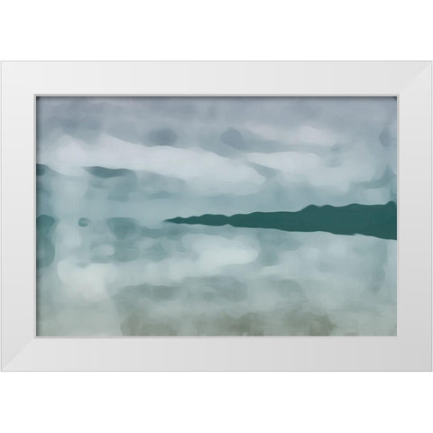 Blue View White Modern Wood Framed Art Print by Villa, Mlli