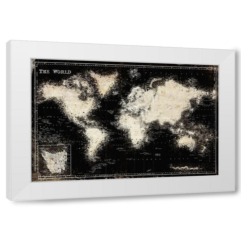 Cream World White Modern Wood Framed Art Print by Villa, Mlli