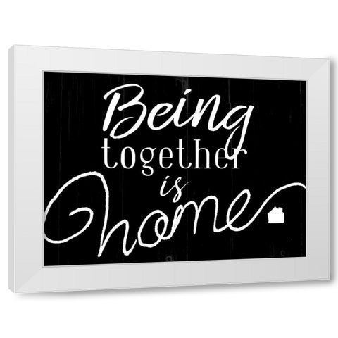 Being Together Home White Modern Wood Framed Art Print by Villa, Mlli