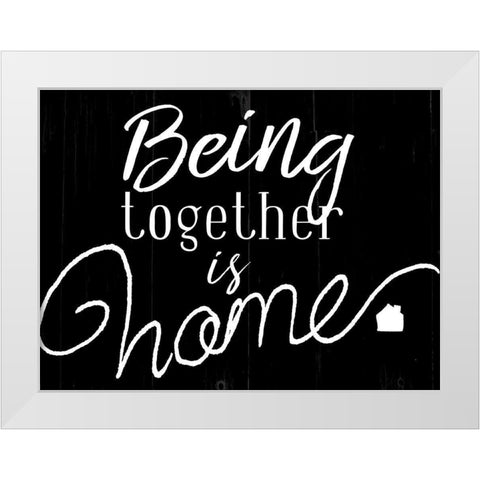 Being Together Home White Modern Wood Framed Art Print by Villa, Mlli