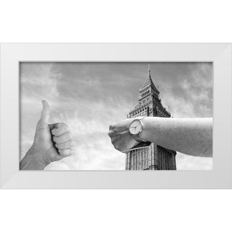 Watch Tower White Modern Wood Framed Art Print by Villa, Mlli