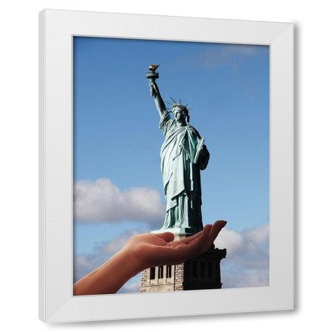 Hold Her White Modern Wood Framed Art Print by Villa, Mlli
