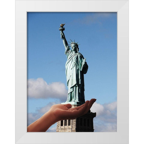 Hold Her White Modern Wood Framed Art Print by Villa, Mlli