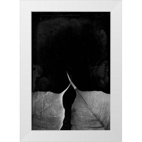 Leaves In The Dark Again White Modern Wood Framed Art Print by Villa, Mlli