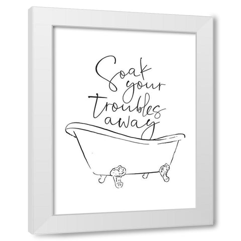 Soak White Modern Wood Framed Art Print by Villa, Mlli