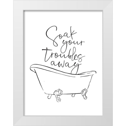 Soak White Modern Wood Framed Art Print by Villa, Mlli