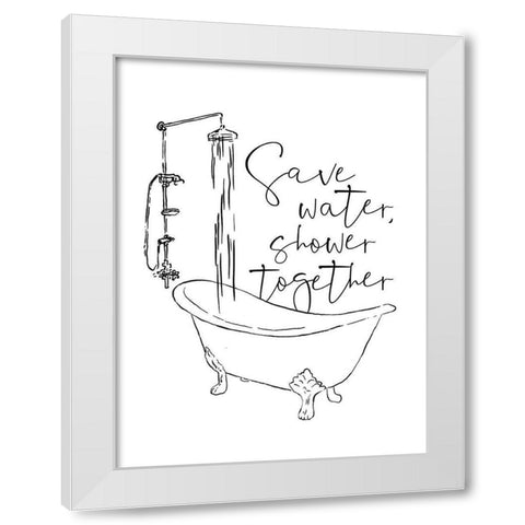 Save White Modern Wood Framed Art Print by Villa, Mlli