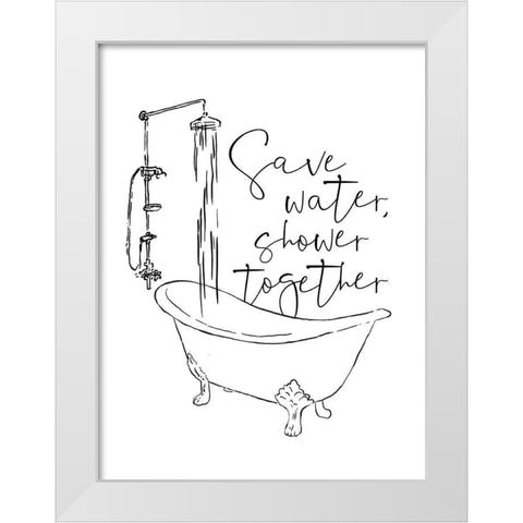 Save White Modern Wood Framed Art Print by Villa, Mlli