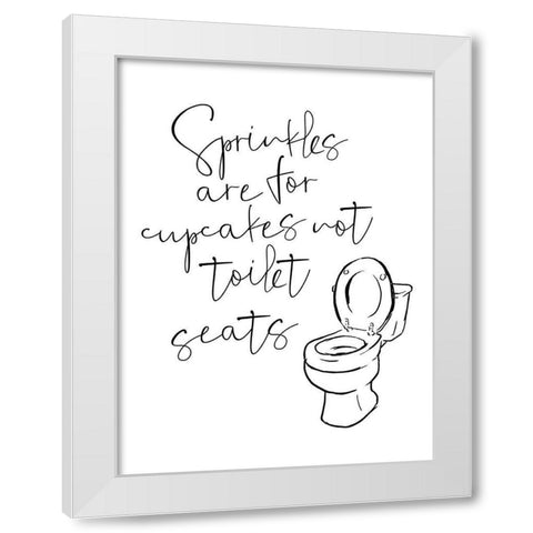 Sprinkles White Modern Wood Framed Art Print by Villa, Mlli