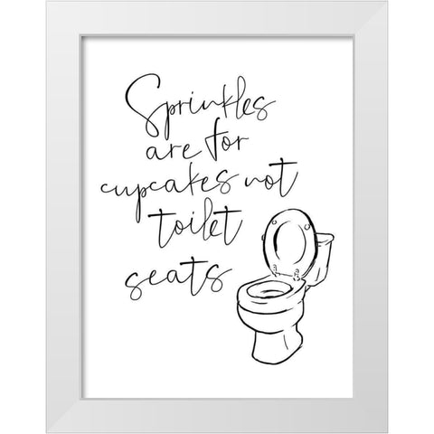 Sprinkles White Modern Wood Framed Art Print by Villa, Mlli