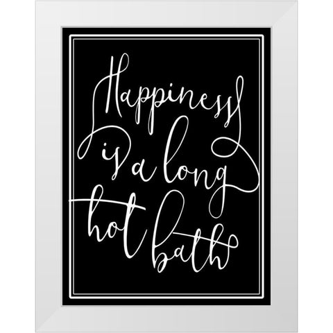 Hot Bath White Modern Wood Framed Art Print by Villa, Mlli