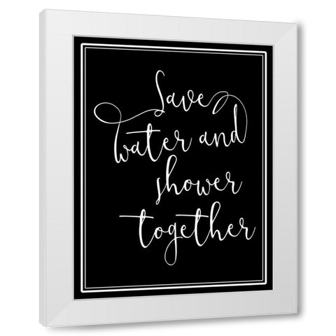 Shower Together White Modern Wood Framed Art Print by Villa, Mlli