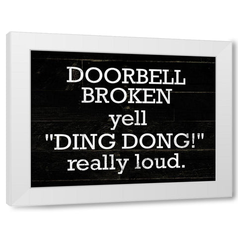 Doorbell White Modern Wood Framed Art Print by Villa, Mlli