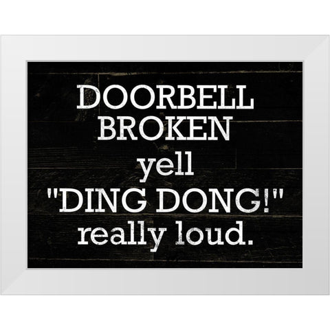 Doorbell White Modern Wood Framed Art Print by Villa, Mlli