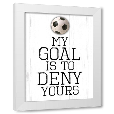 My Goal White Modern Wood Framed Art Print by Villa, Mlli