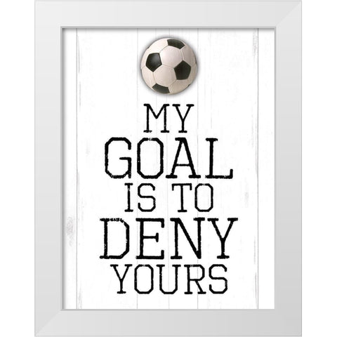 My Goal White Modern Wood Framed Art Print by Villa, Mlli