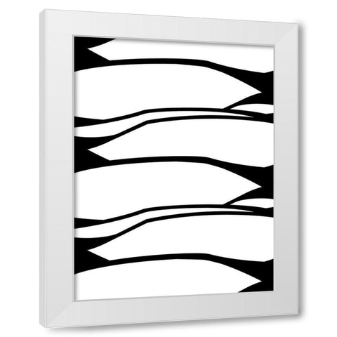 Blades White Modern Wood Framed Art Print by Villa, Mlli