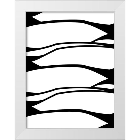 Blades White Modern Wood Framed Art Print by Villa, Mlli