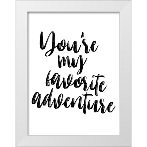 Your My White Modern Wood Framed Art Print by Villa, Mlli