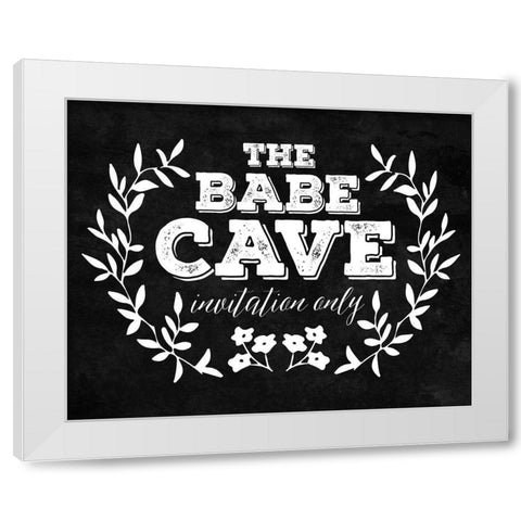 The Babe Cave White White Modern Wood Framed Art Print by Villa, Mlli
