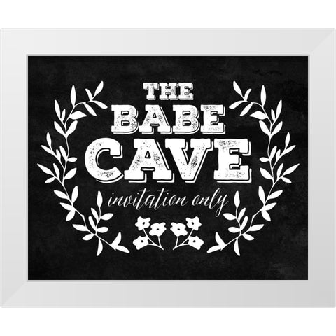The Babe Cave White White Modern Wood Framed Art Print by Villa, Mlli