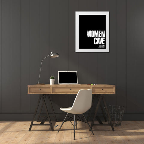 Women Cave Risk White Modern Wood Framed Art Print by Villa, Mlli