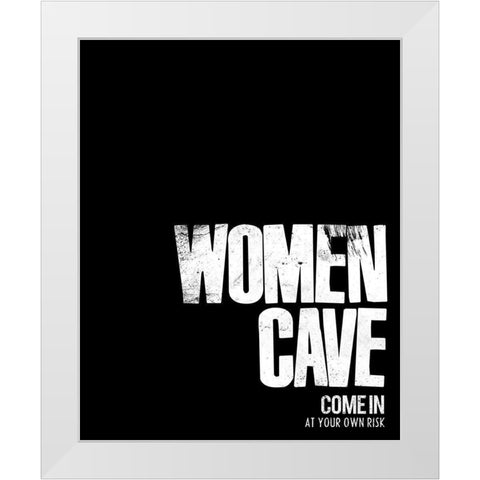 Women Cave Risk White Modern Wood Framed Art Print by Villa, Mlli