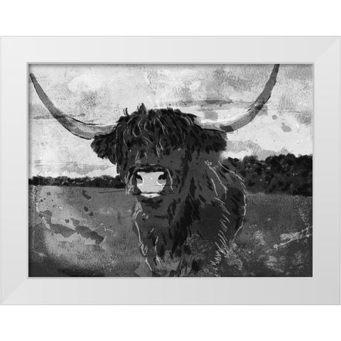 Hi Bull BW White Modern Wood Framed Art Print by Villa, Milli