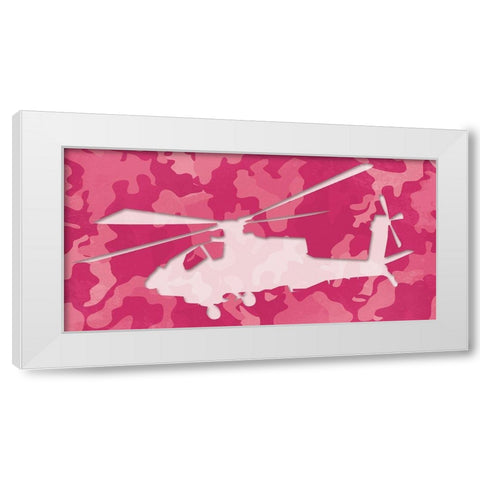 Pink Chopper White Modern Wood Framed Art Print by Villa, Mlli