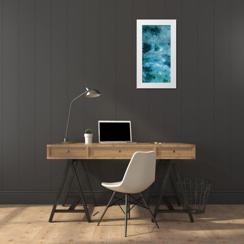 Cloudy Piece White Modern Wood Framed Art Print by Villa, Mlli