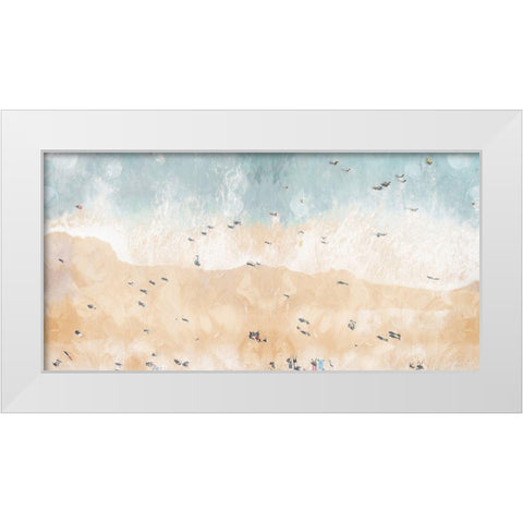 Beach Fun White Modern Wood Framed Art Print by Villa, Mlli