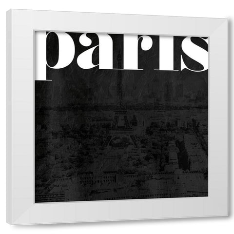 Black Paris White Modern Wood Framed Art Print by Villa, Mlli
