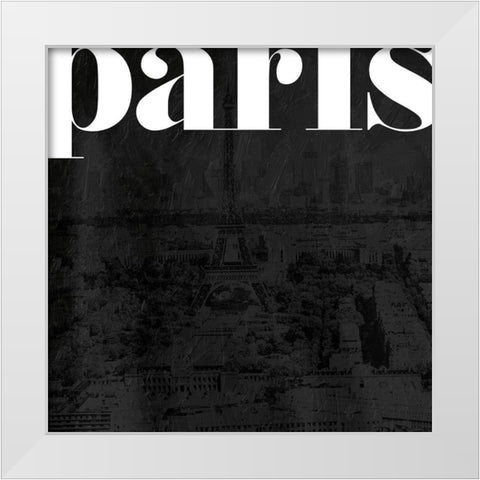 Black Paris White Modern Wood Framed Art Print by Villa, Mlli