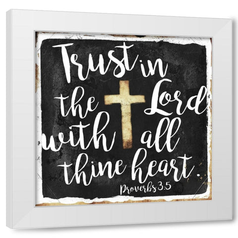 Trust White Modern Wood Framed Art Print by Villa, Mlli