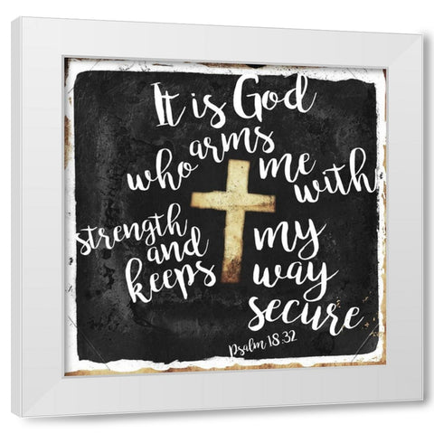 Secure White Modern Wood Framed Art Print by Villa, Mlli