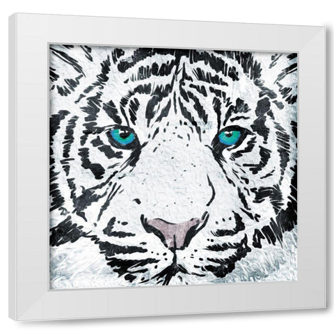 Look Into My Eyes White Modern Wood Framed Art Print by Villa, Mlli