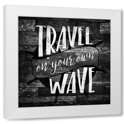 Travel Waves White Modern Wood Framed Art Print by Villa, Mlli