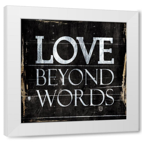 Love White Modern Wood Framed Art Print by Villa, Mlli