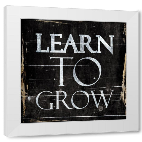 Learn White Modern Wood Framed Art Print by Villa, Mlli